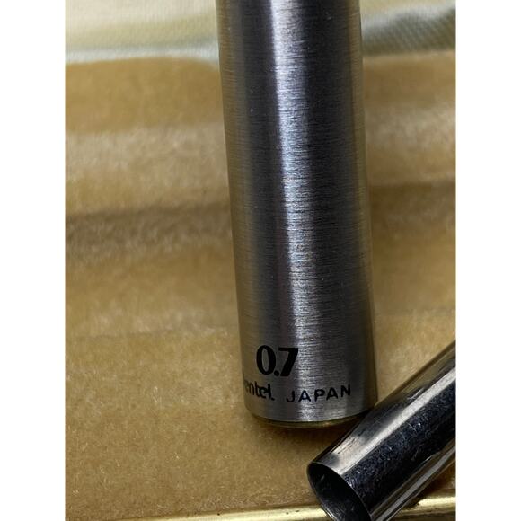 Vintage Pentel Excalibur Crown P1007 Stainless Steel Pencil w/Case 70s/80s - Picture 10 of 13